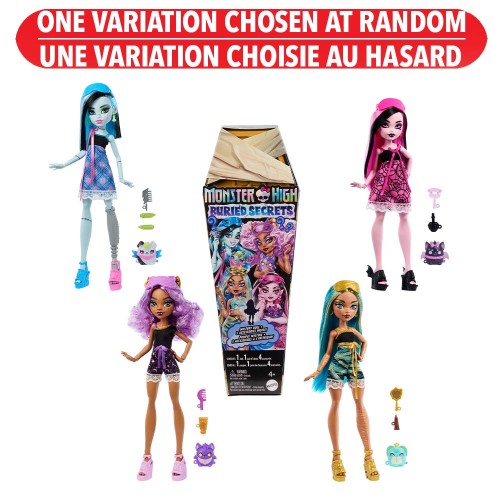 Monster High Buried Secrets Surprise Dolls With Cozy Creepover Theme Assorted