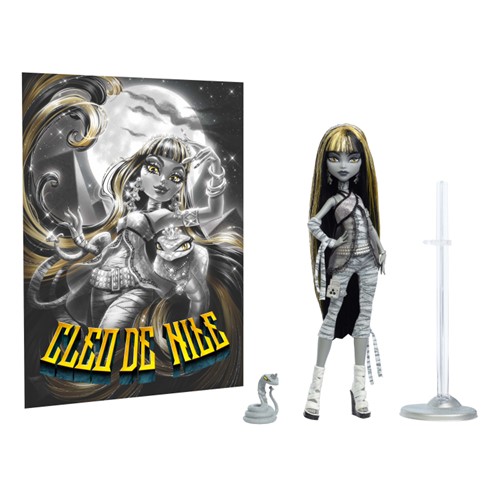 Monster High Reel Drama Doll, Cleo De Nile Black and White Reproduction Collectible
