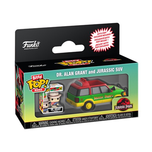 Bitty POP! Rides Dr. Alan Grant and Jurassic SUV