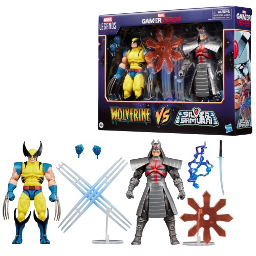 Marvel Legends Series Gamerverse Wolverine vs Marvel's Silver Samurai 6-Inch Action Figures