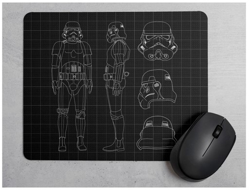Star Wars: Trooper Blueprint Mouse Pad