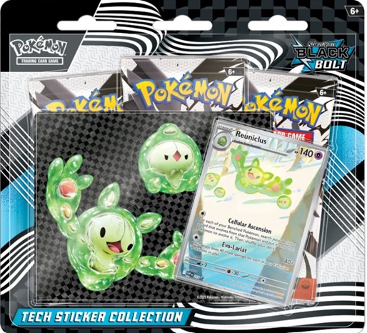 Pokemon Trading Card Game Black Bolt Tech Sticker Collection