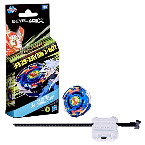 Beyblade X X-Over Project Dranzer Spiral 3-80T Starter Pack Top and Launcher