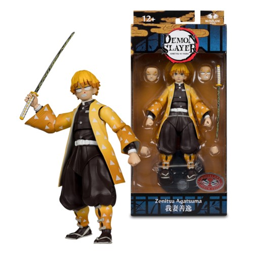Demon Slayer Zenitsu Agatsuma 7-Inch Action Figure McFarlane Toys Red Platinum Edition
