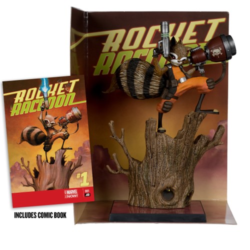 Marvel Rocket Racoon 1:6th Scale Collectible with Scene (Rocket Racoon: A Chasing Tale #1)