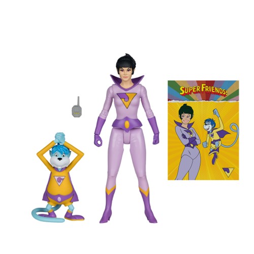 DC Retro Jayna and Gleek (Super Friends) 6-Inch Action Figure McFarlane Toys Red Platinum Edition