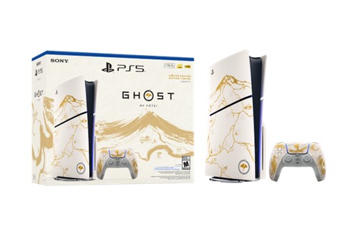 Ensemble console PlayStation 5 – Ghost of Yotei en édition limitée Or