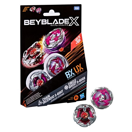 Beyblade X Circle Ghost 0-80GB & Chain Incendio 5-60HT Dual Pack Set