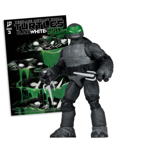 Teenage Mutant Ninja Turtles (Page Punchers) Raphael (Black, White & Green) 5-Inch Action Figure