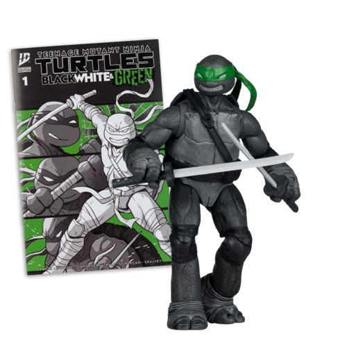 Teenage Mutant Ninja Turtles (Page Punchers) Leonardo (Black, White & Green) 5-Inch Action Figure