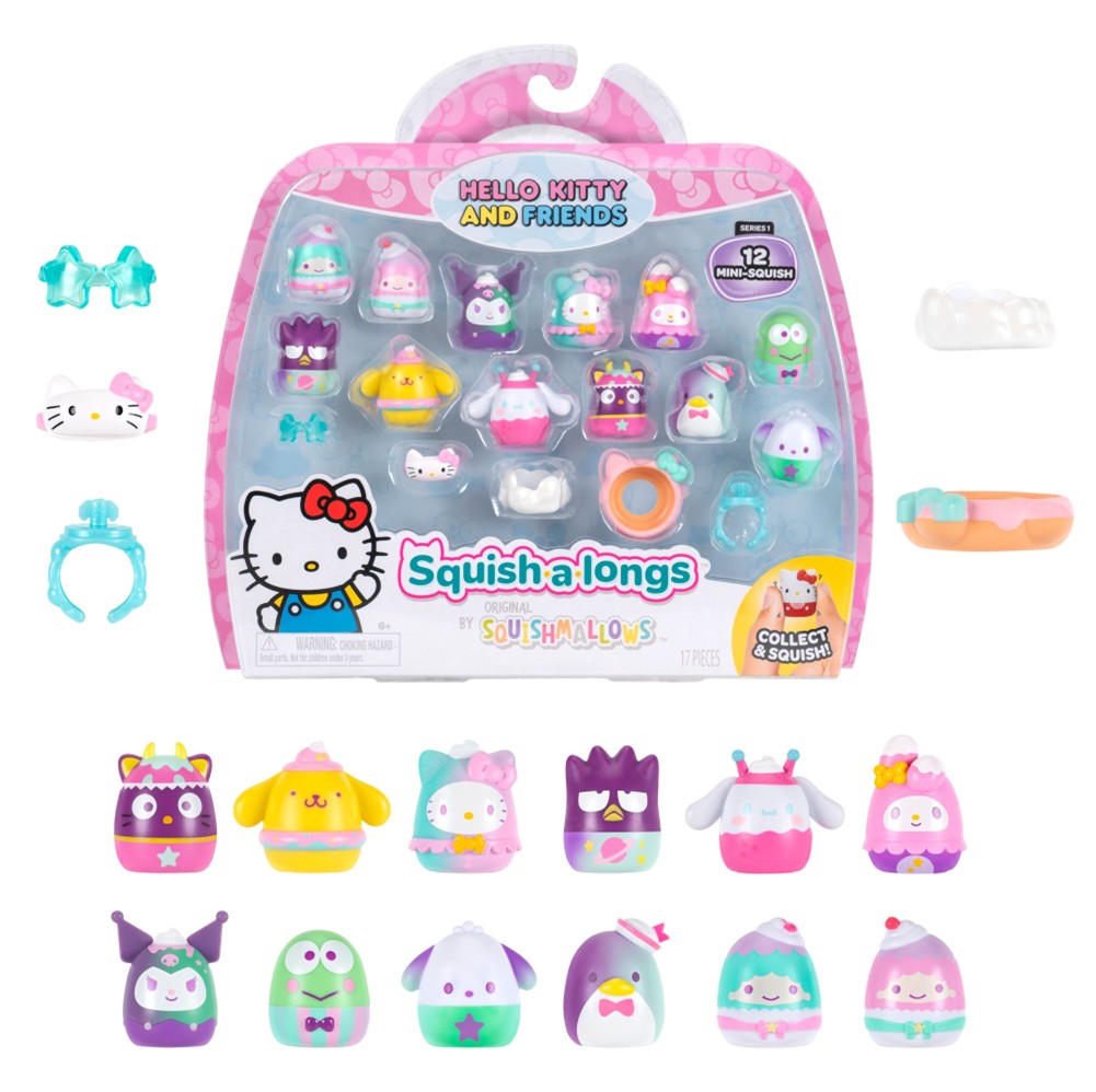 Squish-a-longs Hello Kitty - 12 Figure Pack