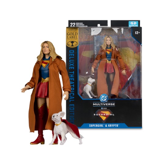 DC Multiverse Supergirl and Krypto (Supergirl Movie) 7-Inch Gold Label Action Figure