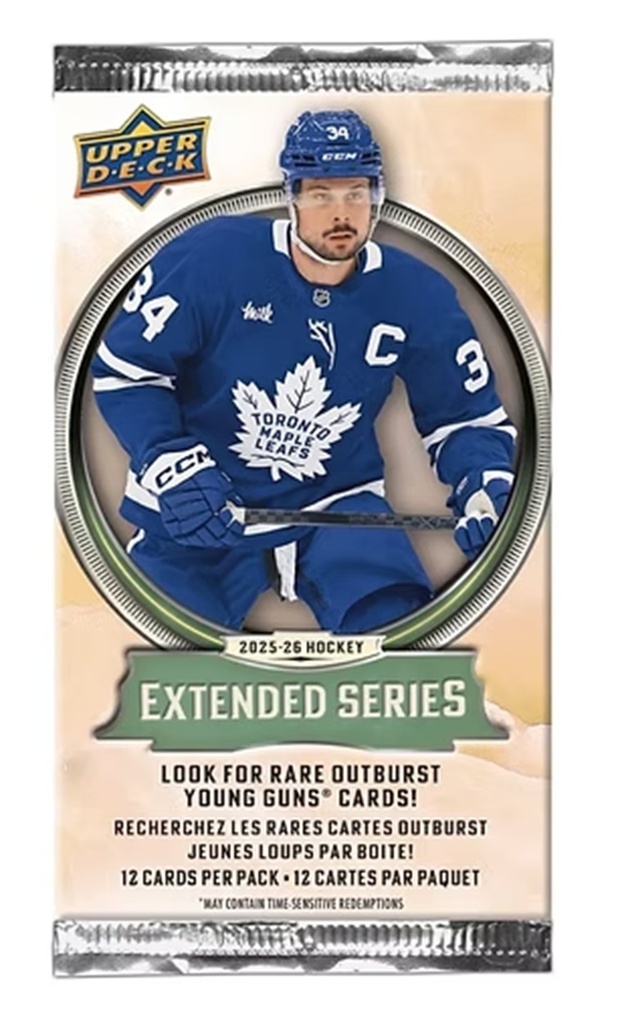 Upper Deck 2025-26 Extended Series Hockey Gravity Feed Pack