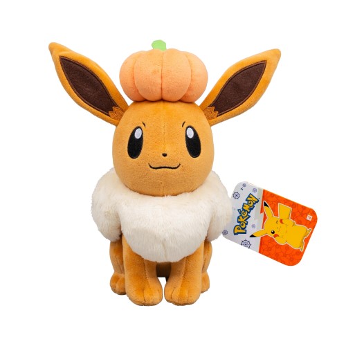 Peluche Pokémon Évoli d'Halloween de 20 cm (citrouille)