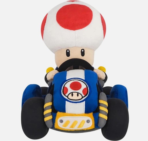 Peluche Toad de Mario Kart World de 23 cm