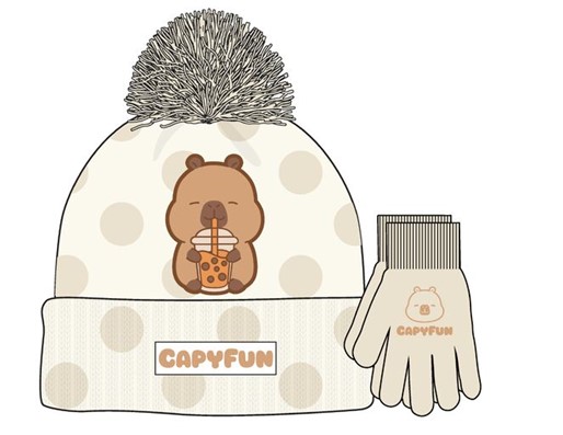 CapyFun Capybara Hat & Gloves