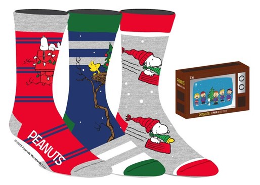 Peanuts Christmas Crew Socks - 3-Pack