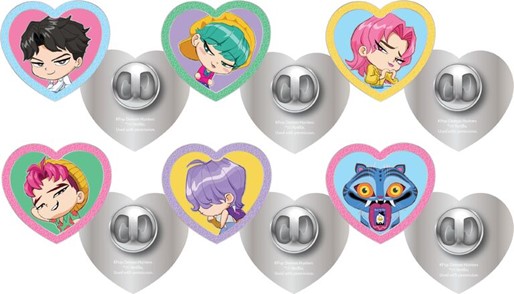 KPOP Demon Hunters Saja Boys Heart Pin Set