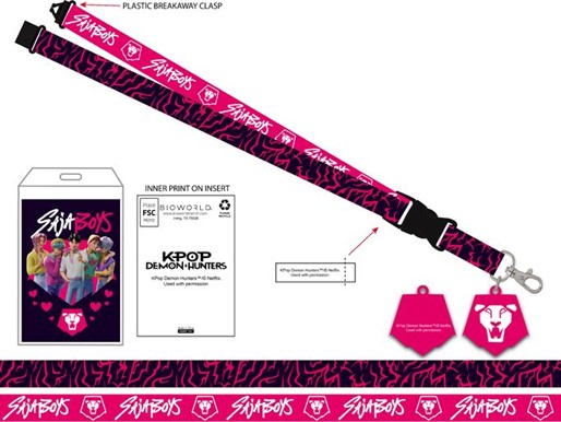 KPOP Demon Hunters Saja Boys Blue Red Lanyard