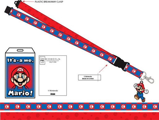 Super Mario Jumping Mario Lanyard