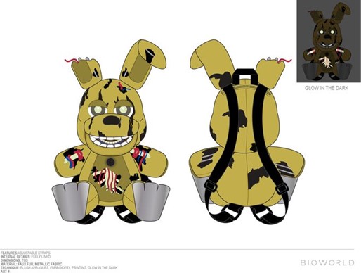Friday Night at Freddy's Springtrap Plush Glow in the Dark