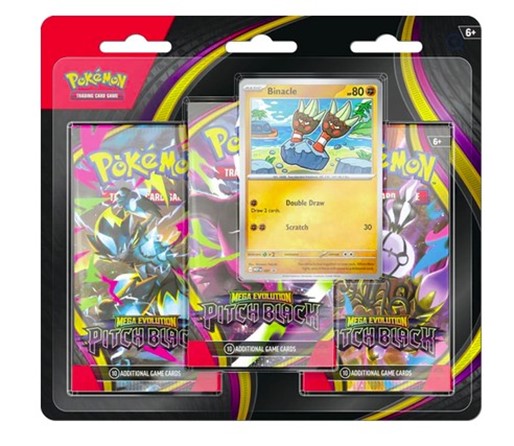 Pokemon Trading Card Game: Mega Evolution Pitch Black 3 Pack Booster