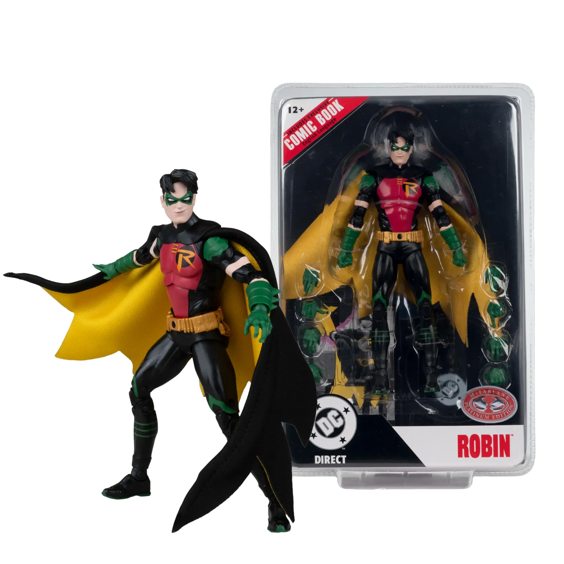 DC Direct Page Punchers Robin Tim Drake (Nightwing #81) 7-Inch Action Figure with Comic McFarlane Toys (Red Platinum Edition) - EB Games Canada Exclusive!