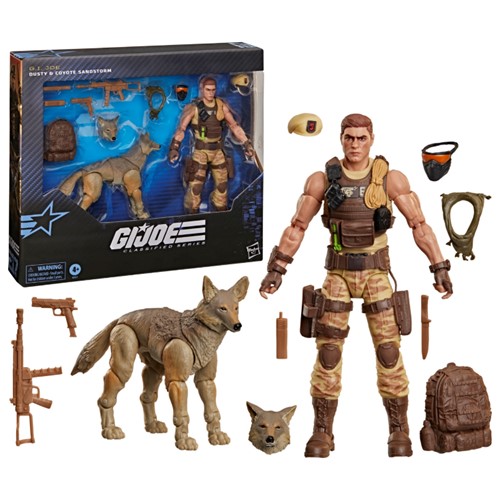 G.I. Joe Classified Series #217, Dusty & Coyote Sandstorm Action Figure and Pet