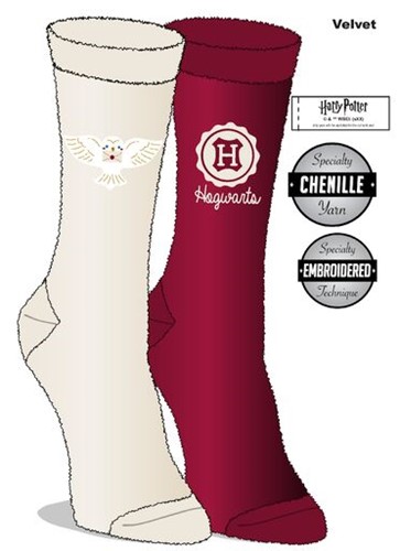 Harry Potter Velvet Crew Socks - 2 Pairs