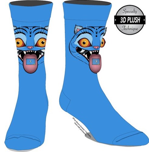 KPOP Demon Hunters Derpy Blue 3D Tongue Mens Socks