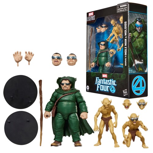 Marvel Legends Series Marvel's Mole Man & Moloids, Fantastic Four Comics Action Figure Multi-Pack