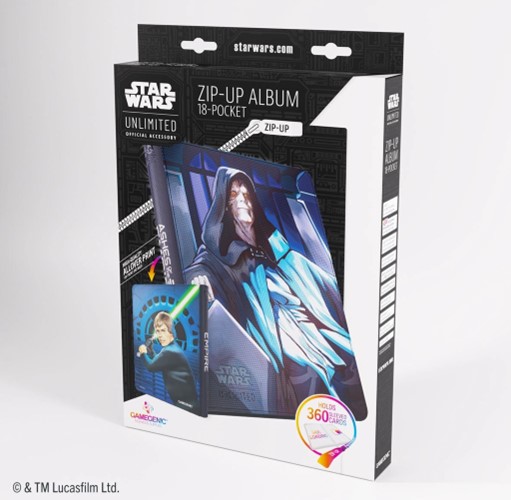 Star Wars: Unlimited Jedi Luke Skywalker/Emperor Palpatine 18-Pocket Zip-Up Album