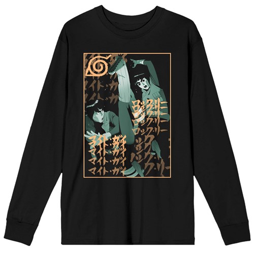Naruto Guy et Rock Lee noir à manches longues - P