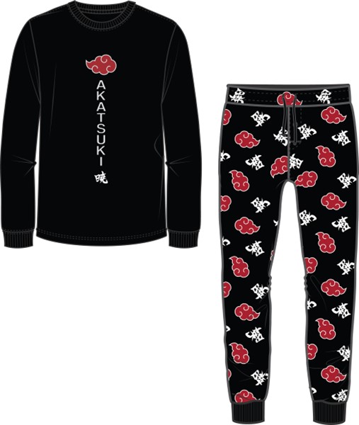 Naruto Akatsuki Long Sleeve Pajama Set - P