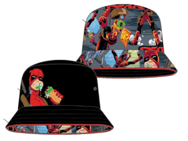 Mens Deadpool Reversible Bucket Hat