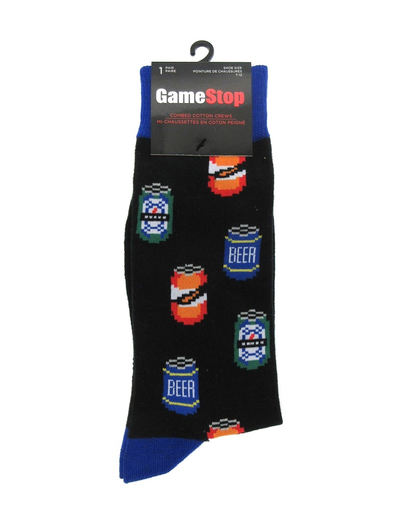 GameStop: Beer Cans Crew Socks