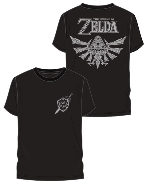 Zelda Shield and Royal Crest Noir Tee - P