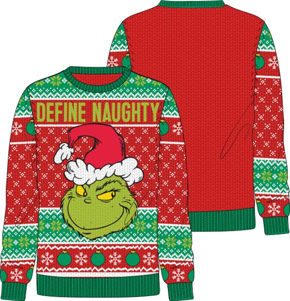 The Grinch Define Naughty Holiday Sweater