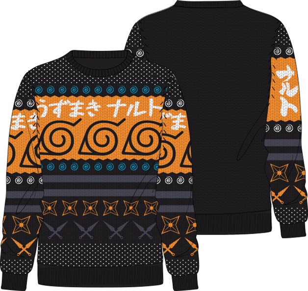 Pull de Noël Naruto orange/noir - P