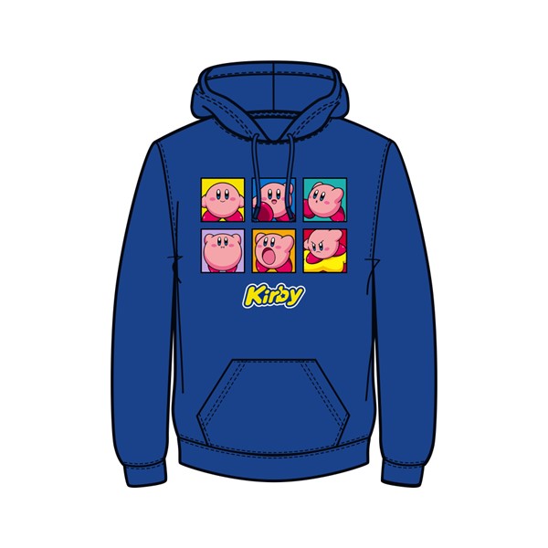 Sweat à capuche bleu Kirby 6 Panel - P