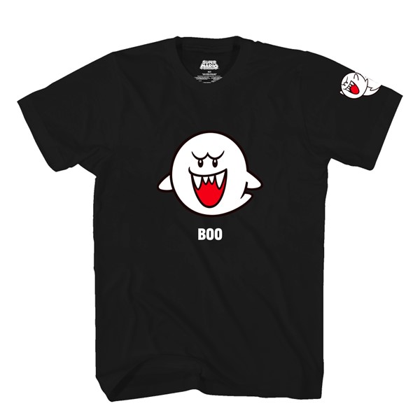 Super Mario: Boo Noir T Shirt - P
