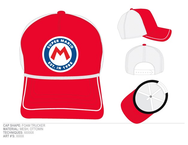 Casquette De Camionneur Super Mario Icon Patch