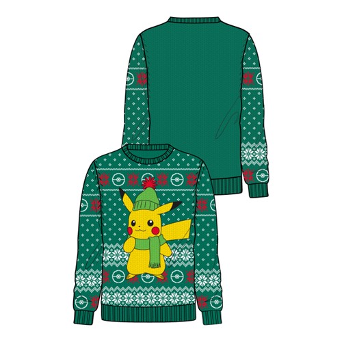 Pull bonnet de Noël Pokémon Pikachu - TTG