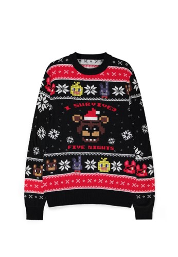 Five Nights At Freddys Black Christmas Sweater