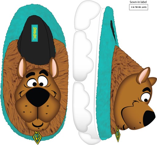 Pantoufles nuage en peluche Scooby-Doo - P