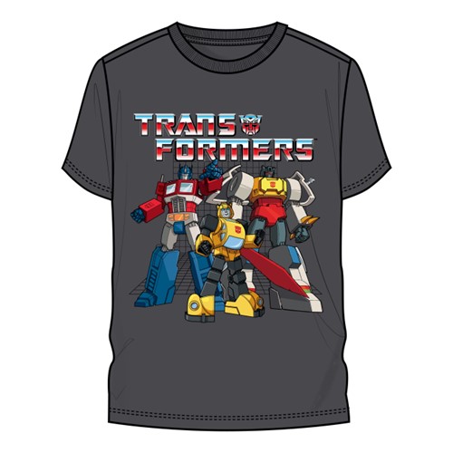 T-shirt gris foncé Transformers Trio - P