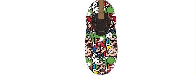 Super Mario Mens Fuzzy Slippers