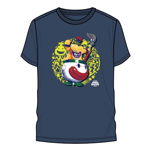 T-shirt bleu marine Super Mario Bros Bowser Jr - P