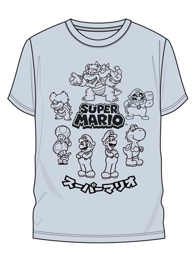 T-shirt Super Mario bleu - P