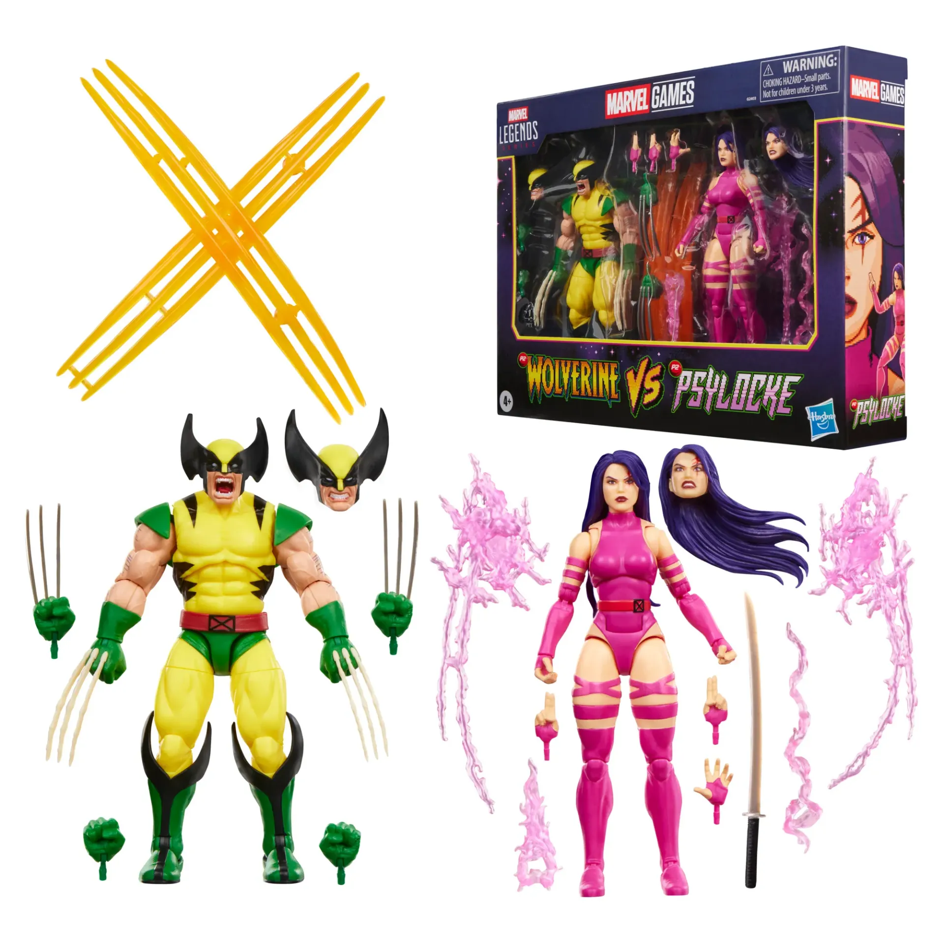 Marvel Legends Series Marvel Games Wolverine vs Psylocke Action Figures